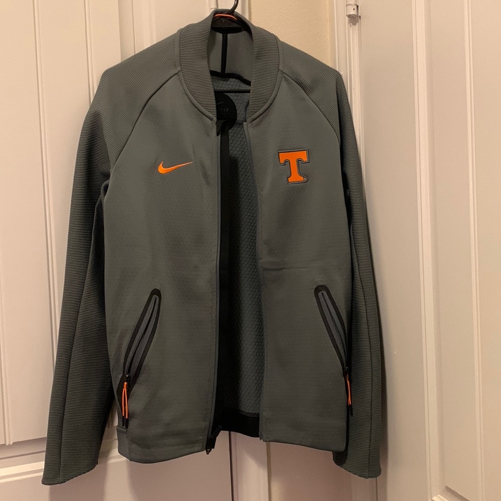 Gray Nike university of tennessee dri fit zip up jacket